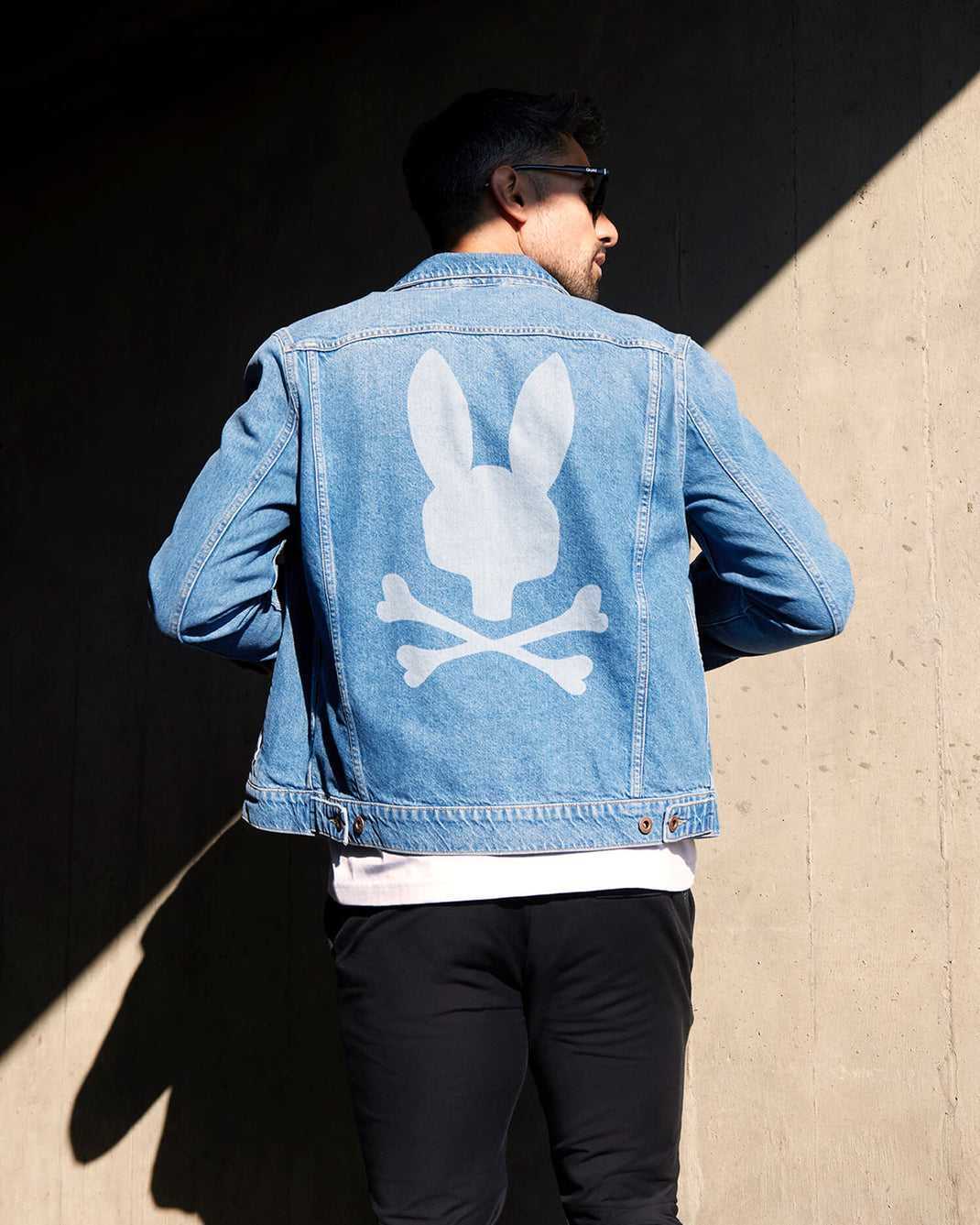 Vestes Psycho Bunny Pathe Denim Jacket Bleu Homme | PTI-28099209